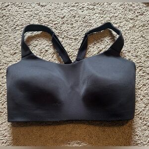 Lululemon Soft Padded Black Hook and Eye Sports Bra Adjustable Back Straps 32DD